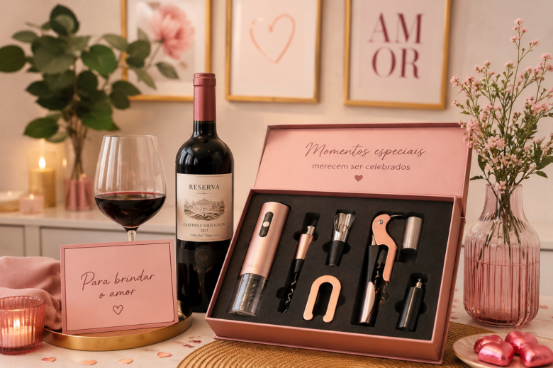kit de vinho para o dia dos namorados